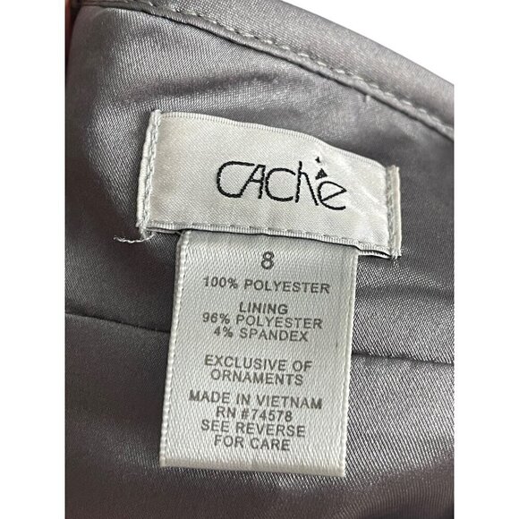 Cache sequined womens short skirt new size 8 pewter - Picture 5 of 7